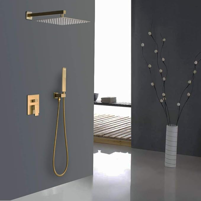 Iriber Brushed Gold Rain Shower System