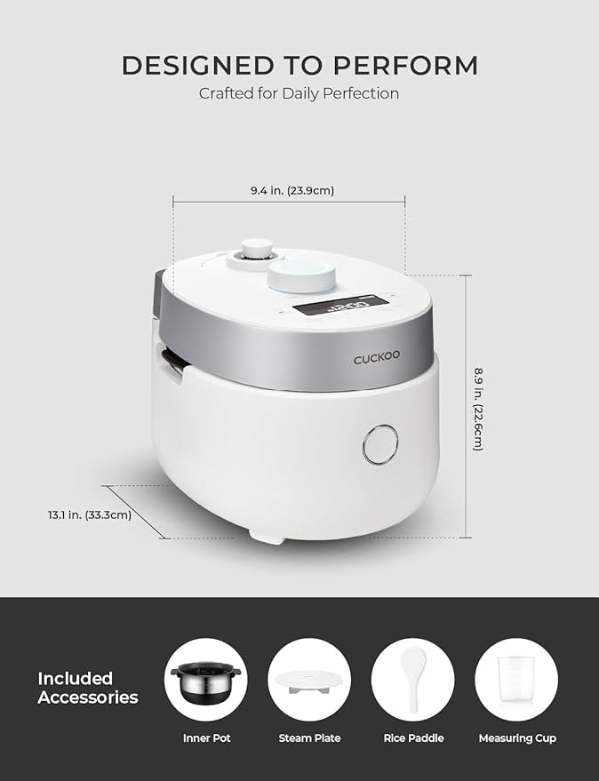CUCKOO CRP-MHTR0309F | 3-Cup Twin Pressure Induction Heating Rice Cooker | 11