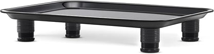 Marsui Ant Proof Pet Food Tray, Waterless Raised Cat Dog Bowl Stand with Adjustable Legs, No-Fill Physical Barrier for Indoor Feeding Station, Kitchen Sweets and Trash Area(43mm-75mm,Black)