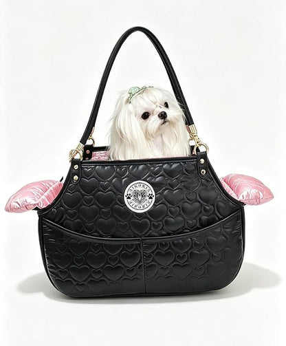 Dog Carriers for Small Dogs, Fashionable Design Puppy Purse - Waterproof and Scratch-Resistant, Soft Fur Pad, Pet Carrying Bag for Daily Use and City Walk and Travel