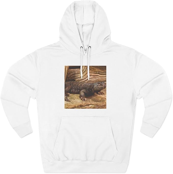 3dRose Mali Uromastyx lizard, Native to Northern Africa - NA02 DNO0815 - David Northcott Three-Panel Fleece Hoodie White/S
