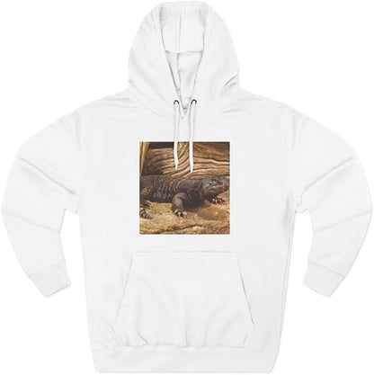 3dRose Mali Uromastyx lizard, Native to Northern Africa - NA02 DNO0815 - David Northcott Three-Panel Fleece Hoodie White/S