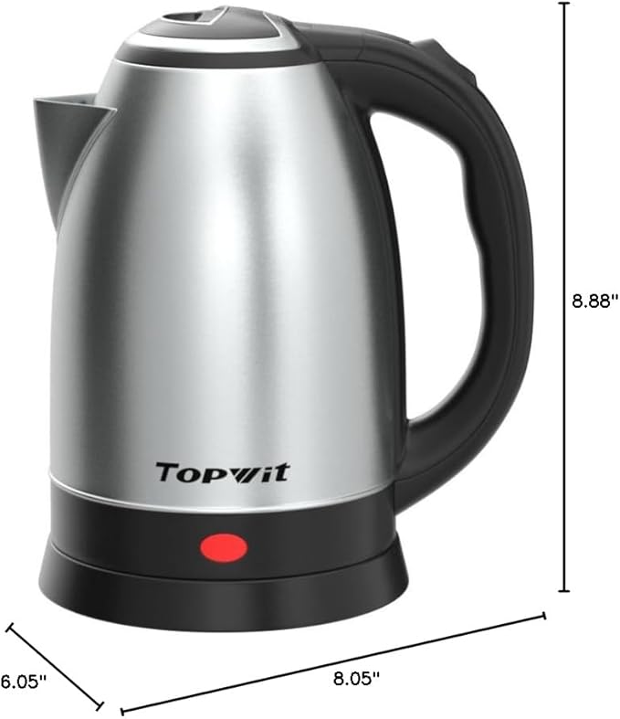 TOPWIT Electric Kettle, 2.0L Hot Water Kettle Electric, BPA-Free Stainless