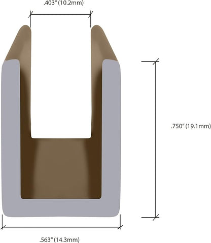 Brixwell SDCD38BBRZ-CCP24 Brushed Bronze 3/8" Fixed Panel Shower Door Deep