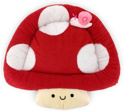 TONBO Soft Plush Small Cute and Cozy Nature Dog Cat Bed, Washer and Dryer Friendly (Mushroom)