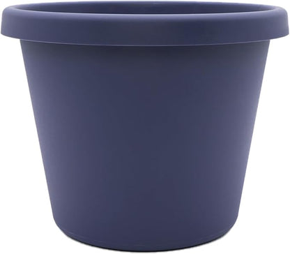 The HC Companies Prima Round Plastic Plant Pot w/Rolled Rim - Lightweight & UV Resistant Flower Pot for Herbs & More - Outdoor & Indoor Plant Pots w/Drainage (14 inch, Twilight Blue, Pack of 1)