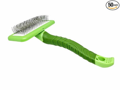 Small Green Grooming Fluffing Brush for Dogs Doodle Poodle Small Dogs
