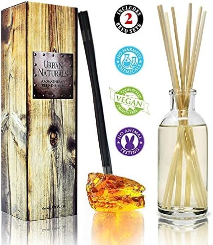 Urban Naturals Warm Vanilla Amber Reed Diffuser Gift Set | Creamy. Warm.