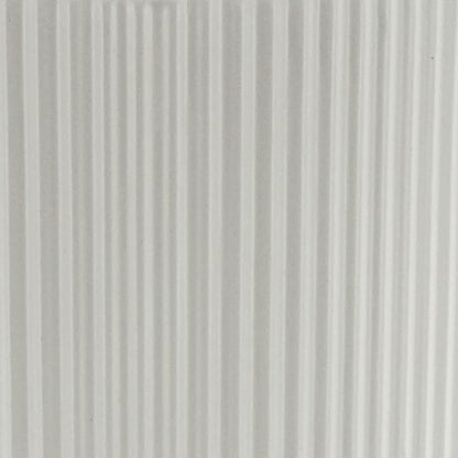 Amazon Basics Fluted Ceramic Planters for Indoor Outdoor Plants, Round Flower Pots with Drainage Hole, Set of 3, 6 inch, 8 inch, 10 inch, White