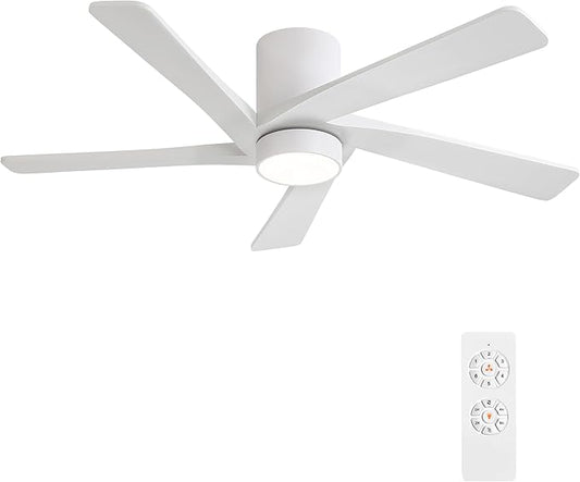 WINGBO 54 Inch Flush Mount DC Ceiling Fan