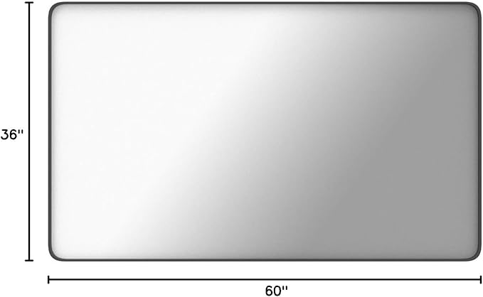LOAAO Black Metal Framed Bathroom Mirror