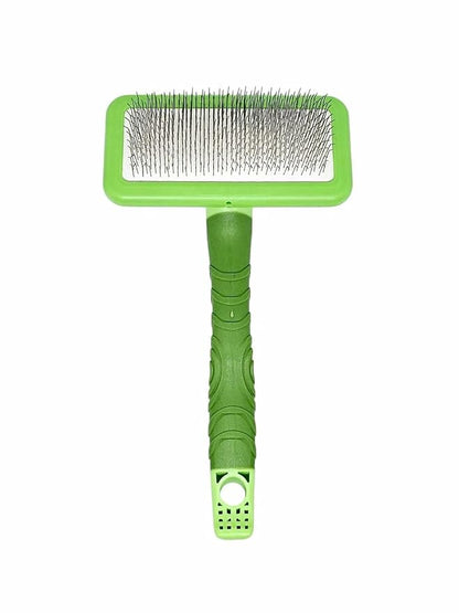 Small Green Grooming Fluffing Brush for Dogs Doodle Poodle Small Dogs