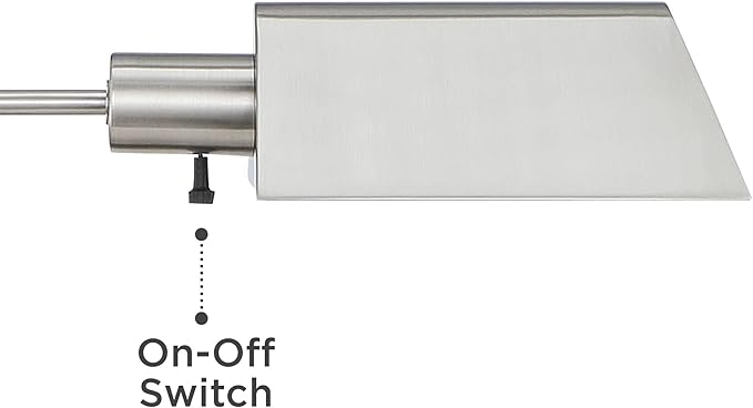 Regency Hill Jenson Traditional Farmhouse Adjustable Pharmacy Light Floor Lamp Swing Arm Standing Base 54" Tall Brushed Nickel Silver Metal for Living Room Reading House Bedroom Home Office