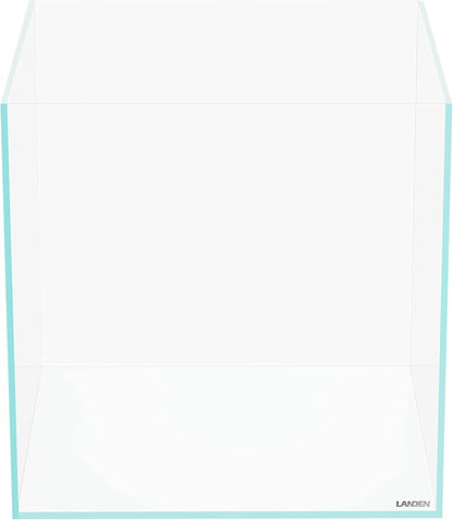 LANDEN 36C 11.5 Gallon Cube Rimless Low Iron Aquarium Tank,W14.2×D14.2×H14.2 in(36x36x36cm) 5mm Thickness with Nano Foam Leveling Mat Included