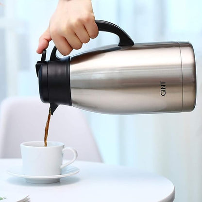GiNT Stainless Steel Thermal Coffee Carafe, Double Walled Vacuum Water and