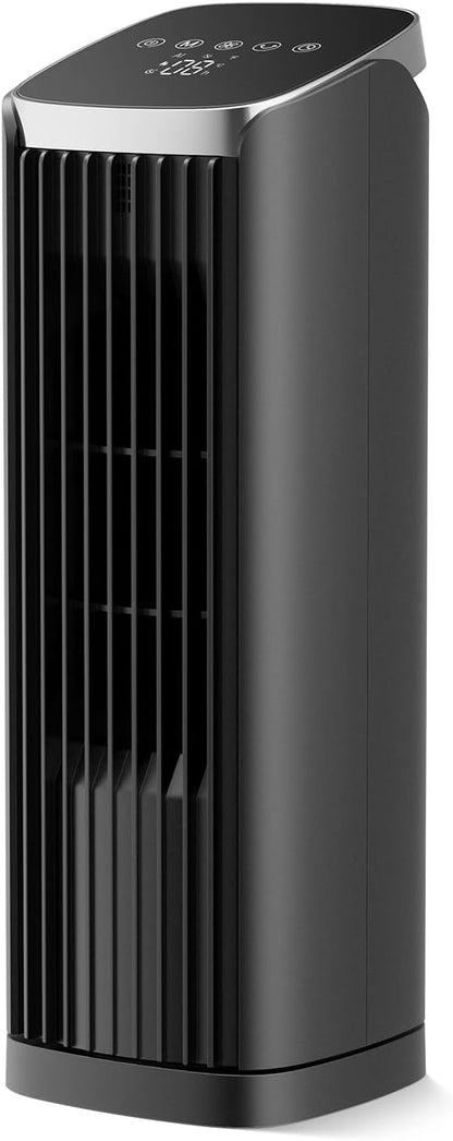PNTCK Fan for Bedroom, 4 Modes 4 Speeds Max 24ft/s, 70° Oscillating Desk Fan