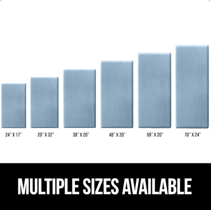 GORILLA GRIP Comfortable Cushioned Kitchen Mats for Floor, Waterproof and Stain Resistant Soft Top, 3/4 Inch Thick Ergonomic Standing Desk Anti Fatigue Mat, Foam Supports Ankles, Feet, 20x32, Sky Blue