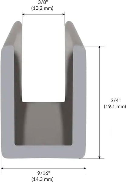 Brixwell SDCD38BN-XCP10 Brushed Nickel 3/8" Fixed Panel Shower Door Deep