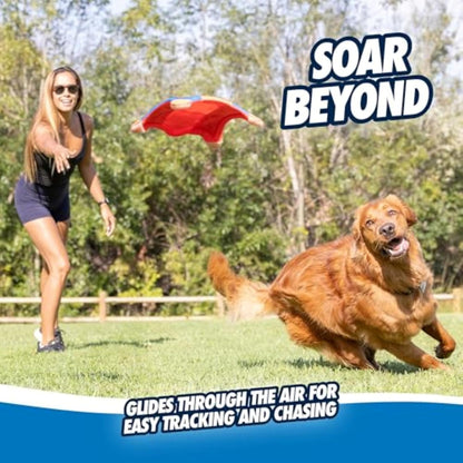 Flying Squirrel Fetch Dog Toy - Water Floating Flyer - Soft And Durable Polyester Canvas Construction
