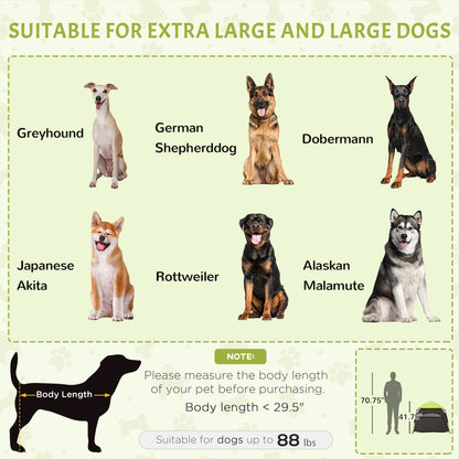 Pop Up Dog Tent for Extra Large and Large Dogs, Portable Pet Camping Tent with Carrying Bag for Beach, Backyard, Home, Green
