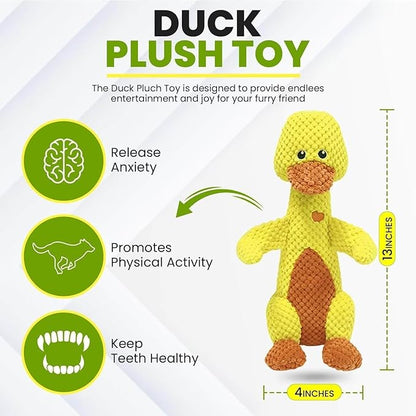 Dog Poop Bag Kit - 180 Biodegradable Lemon Scented Poop Bags for Dogs, Duck Plush Toy & Dispenser with Sanitizer - Leak Proof Extra Thick Compostable Dog Waste Bags for Eco-Friendly Walks
