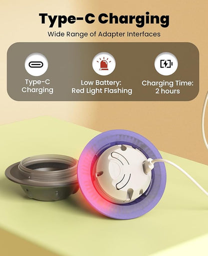 Smart Interactive Dog Toys, Automatic Moving and Rolling Dogs Ball with Rope, Motion-Activated Wicked Ball for Small Medium Dogs for Boredom, RGB Lights, stimulating Sound, Voice Recording