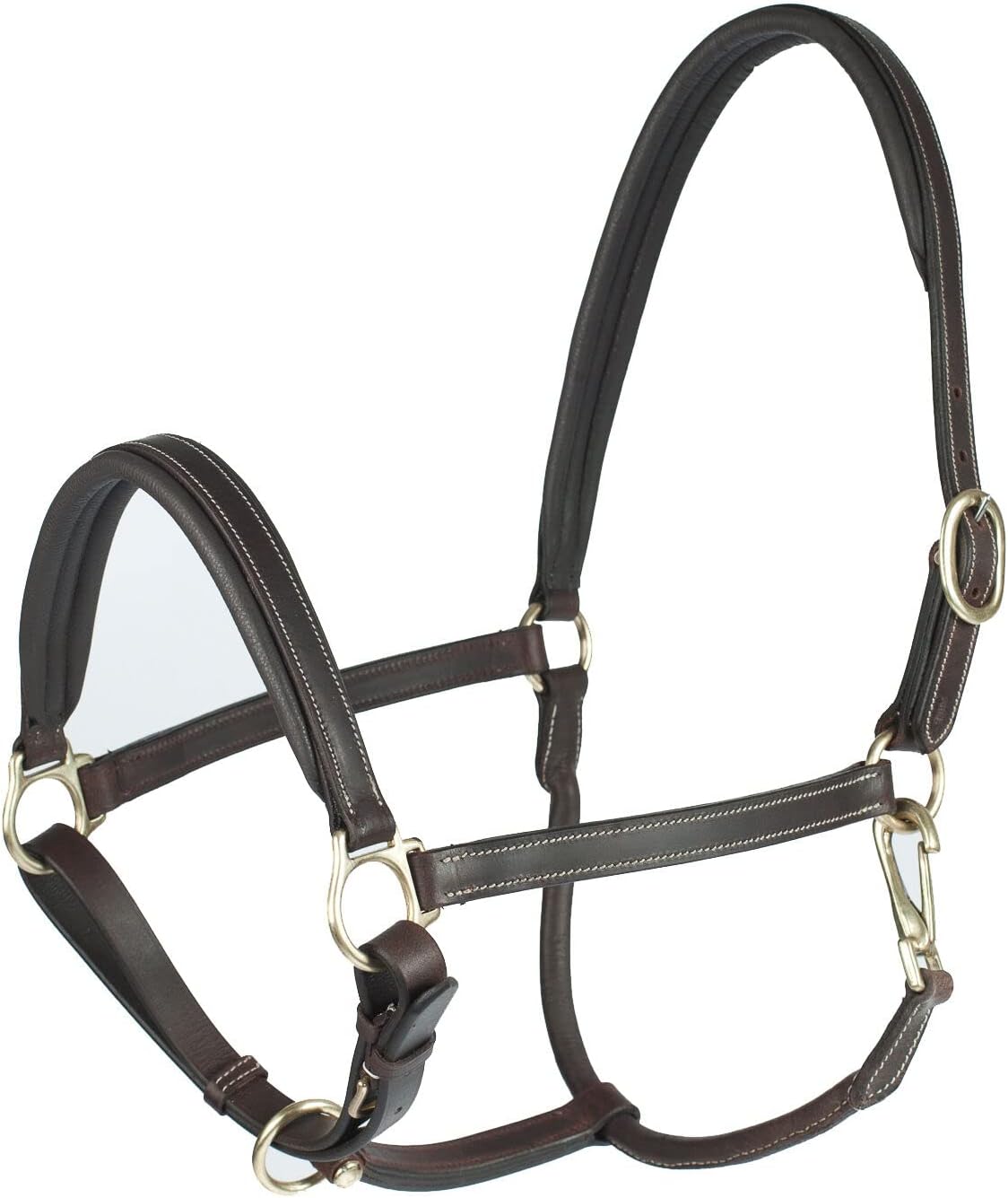 HORZE Largo Genuine Leather Horse Halter | Adjustable Padded Noseband and Crown