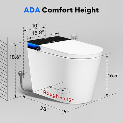 Casta Diva Smart Toilet with Bidet Built in, Auto Open Close, Foot Sensor