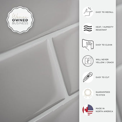SMART TILES Peel and Stick Backsplash- 10 Sheets of 10.95" x 9.70"