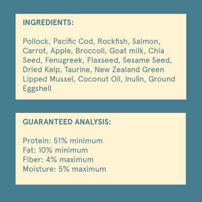 Steve's Real Food Freeze-Dried Raw Nuggets - White Fish Recipe - Raw Pet Food for Dogs and Cats - 20 oz
