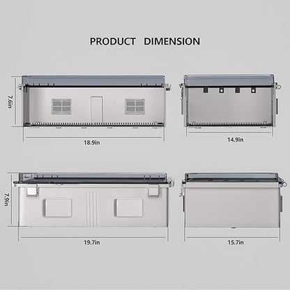 ABS Electrical Junction Box, Ventilated Design, Cable Grommets, IP65 Waterproof