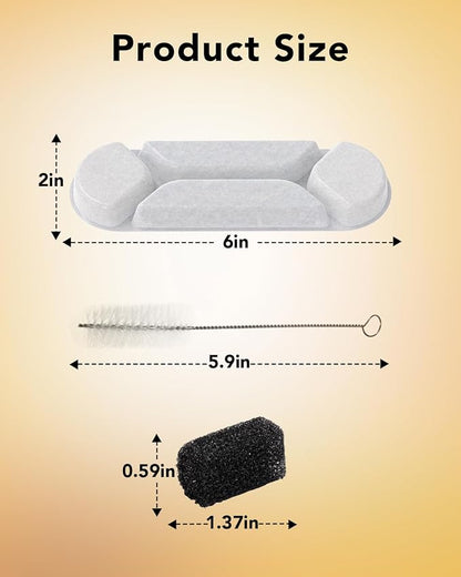 UPSKY 10 Pcs Replacement Filters for 8.5L Elevated Dog Water Fountain | Multi-layer Filtration, Removes Hair, Odors & Heavy Metals, Keeps Water Clean & Fresh, Individual Packaging