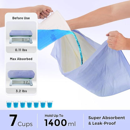 ZOMISIA 3D-Barrier Puppy Pee Pads for Dogs, 7 Cups Absorb & Rise Puffy Gel-Wall Leak-Proof, 22"x23" 25 Counts + 4 Pet Urine Test Strips, Super Absorbent Disposable Potty Training Pads