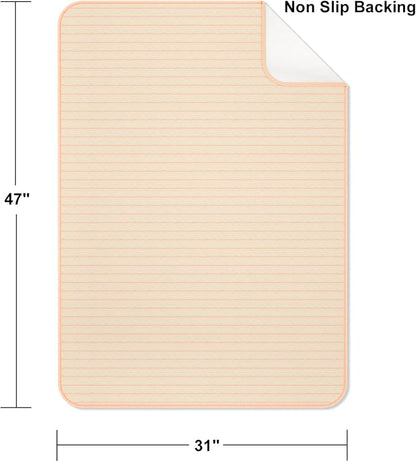 Bed Pads for Incontinence Washable Waterproof, 47" x 31" (Pack of 1) - Reusable Large 4-Layer Soft Pee Pads for Adults, Women, Elderly, Pets, Bed Underpads for Bed, Sofa, Couch, Furniture - KELISITING