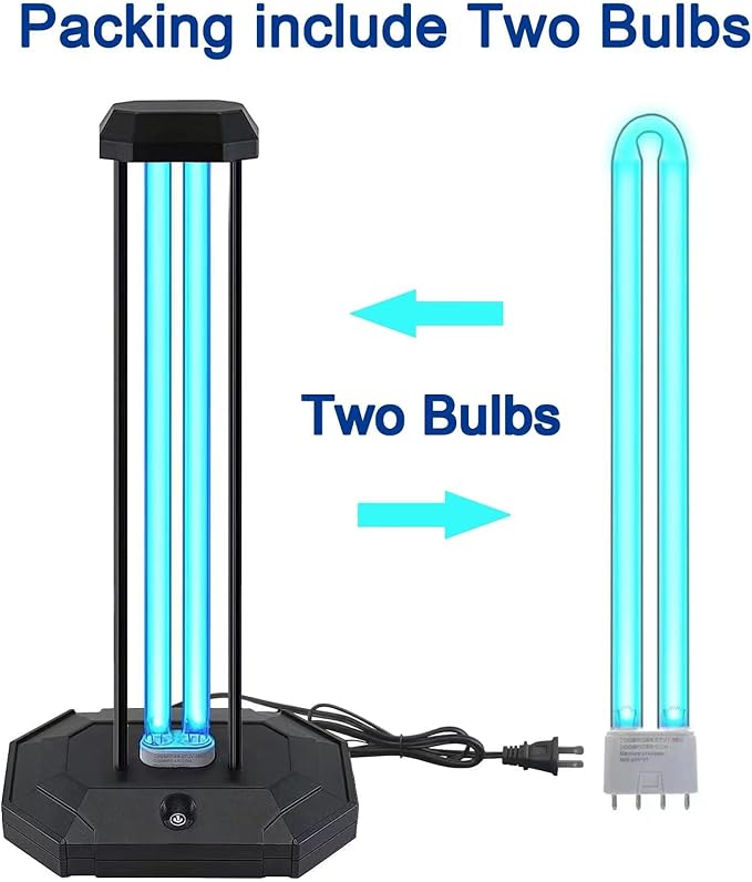 BAIMNOCM UVC Lamp 38W, UV Light Sanitizer Bulb, Ozone Germicidal lamp