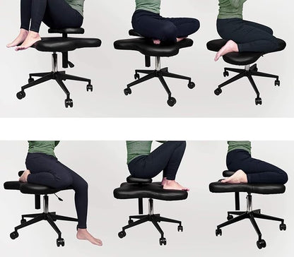 HANS Hans Meditation Chair,Cross Legged Kneeling Chair for Ergonomic Posture Corrective Seat (Balck) 211 211