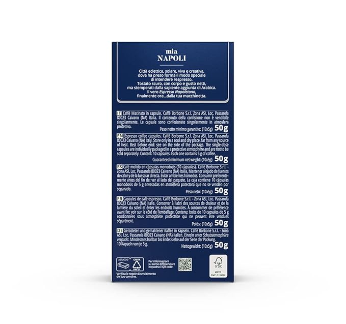 Caffè Borbone Mia Napoli Aluminum Capsules Compatible