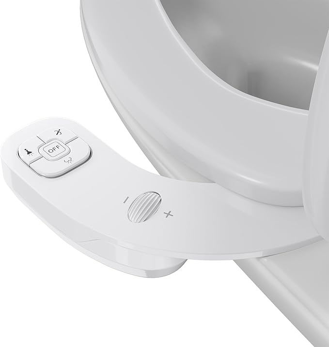 hansrapo Left-Hand Bidet Attachment– Non-Electric Dual Nozzle