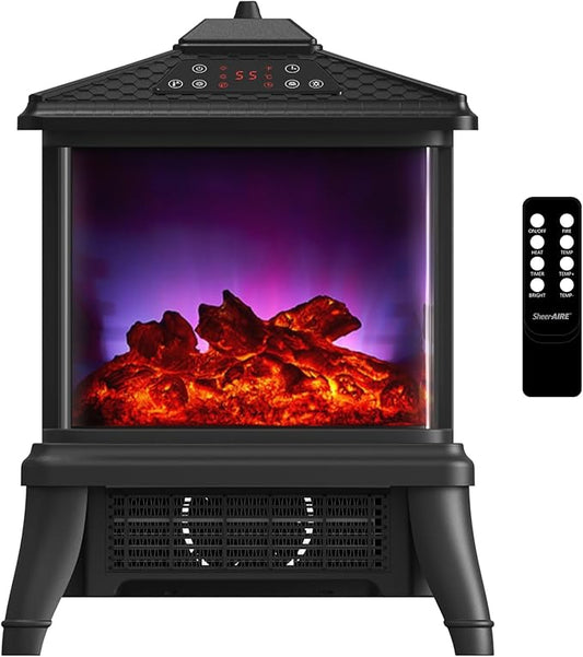 18-inch Freestanding Electric Fireplace, Equipped