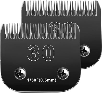 2PCS 30 Blades Dog Grooming Blades Compatible with Andis Dog Clippers Blades,Dog Clipper Blades Compatible with Oster A5,Wahl km10 Dog Clippers,Stainless-Steel Blade Sharp
