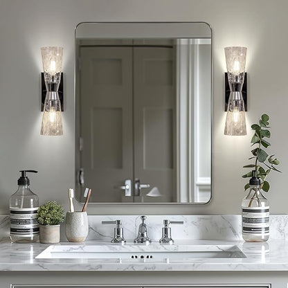 ANDY STAR Chrome Mirror for Bathroom, Modern Rectangle Bathroom Vanity Mirror