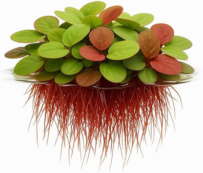 10 Plus Red Root Floater Plants Phyllanthus fluitans Floating Pond Plant Live Aquarium Floating Plants Create Shade and Hiding for Your Fish and Other inhabitants