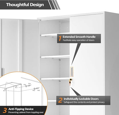 VINGLI Large Metal Storage Cabinet