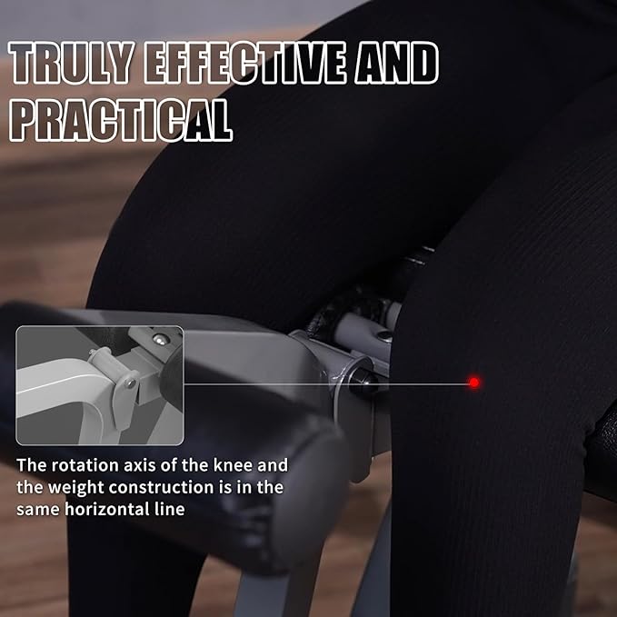 2-in-1 Adjustable Leg Extension and Curl Machine, Easy Transition, Home Gym Leg Machine, Weight Capacity 660LBS