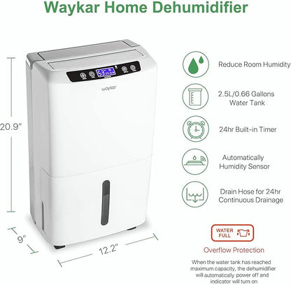 Waykar 2000 Sq. Ft. 2025 Energy Star Dehumidifier