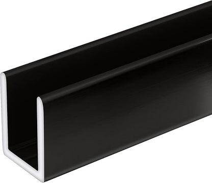 Brixwell SDCD38GM-CCP12 Gun Metal 3/8" Fixed Panel Shower Door Deep U-Channel
