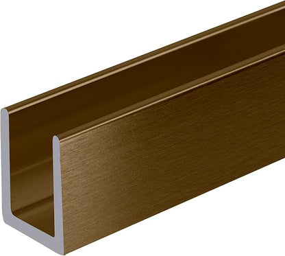 Brixwell SDCD38BBRZ-CCP23 Brushed Bronze 3/8" Fixed Panel Shower Door Deep