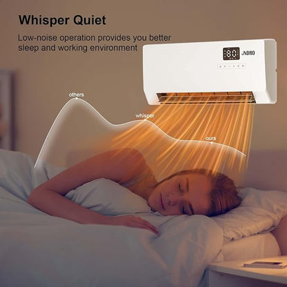 24-Inch Wall Mounted Electric Heater - 1500W Indoor Space Heater