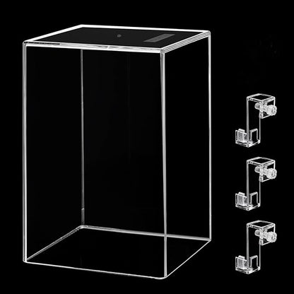 Okllen Negative Pressure Fish Tank Acrylic, Auto-Refill Hanging Aquarium with Fish Elevator, Water Level Maintenance & 360° View, Space-Saving External Suspended Tank for Betta/Guppy