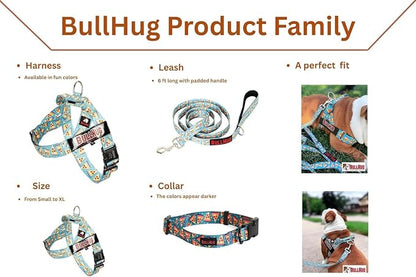 Adjustable Dog Harness– No Pull, No Choke – for English Bulldogs, French Bulldogs, Pugs & Broad-Chested Breeds – Easy, Safe Walks (Caution, Medium)